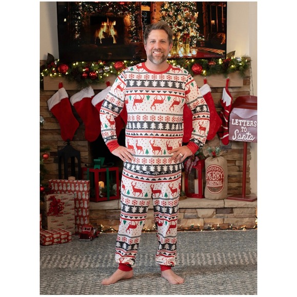 PatPat Mens XL Christmas Pajamas Set Matching Family Outfits Sleepwear - Picture 1 of 11